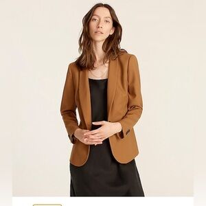 J CREW Parke Blazer Jacket in Wool Flannel Heather Caramel J5627 size 12